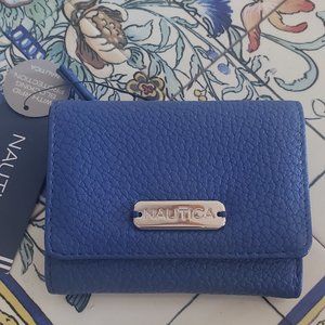 Nautica Pebble Blue RFID Trif-fold Small Wallet